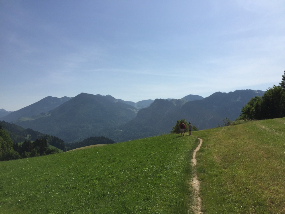 Wanderung Spitzstein: Pfad südwärts