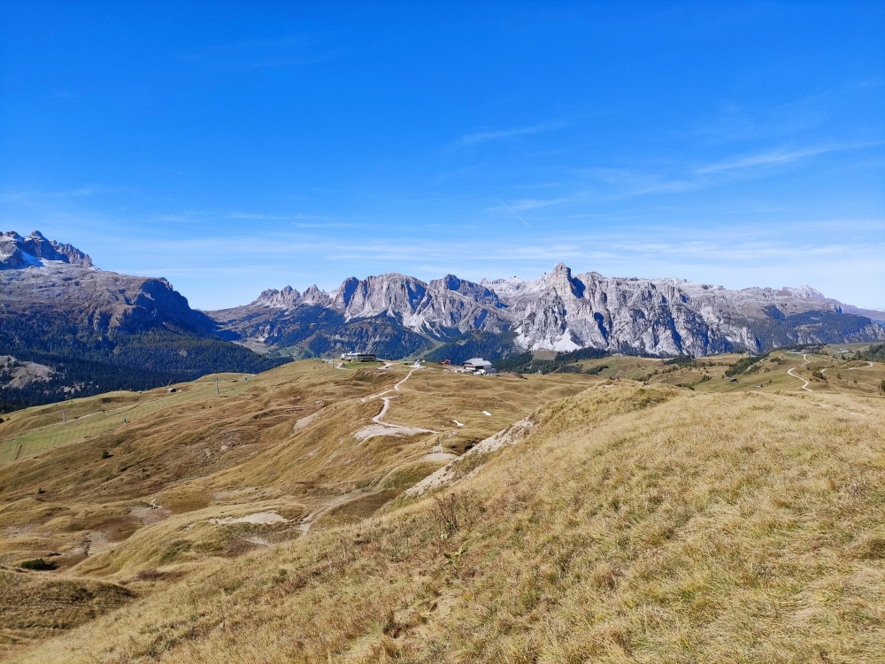 Pralongia -> Rifugio Cherz Hütte: Blick zurück zur Pralongia