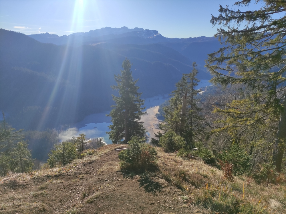 Wanderung Stuhlkopf: Wanderung Stuhlkopf: Blick hinab auf den Weitsee (Stuhlkopf)