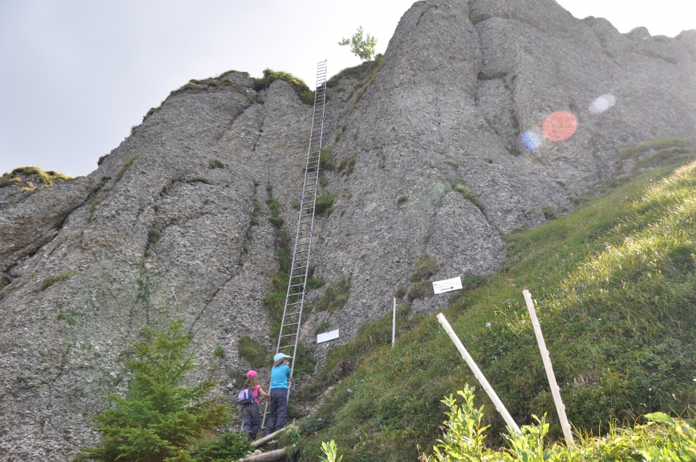 Wanderung Stuiben: Die Leiter zum Steineberg