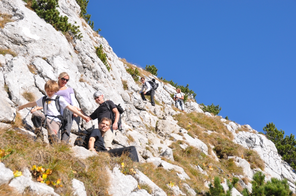 Wanderung Tegernseer Hütte mit kurzer Kletterpassage: Kurze Kraxelei