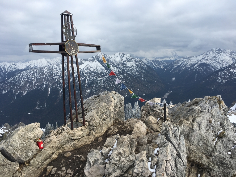 Wanderung Teufelstättkopf von Linderhof: Wanderung Teufelstättkopf von Linderhof: Am Gipfel (Teufelstättkopf)