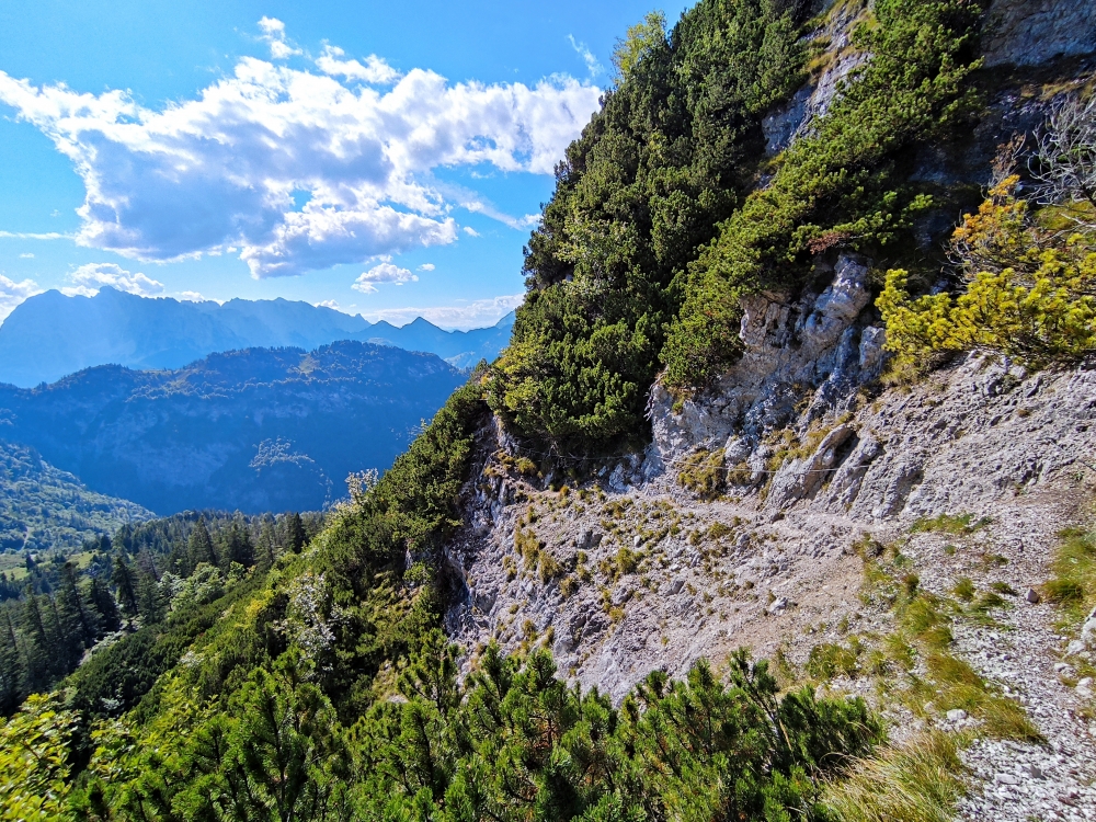 Bike & Hike Unterberghorn: Eine der drei seilgesicherten Passagen