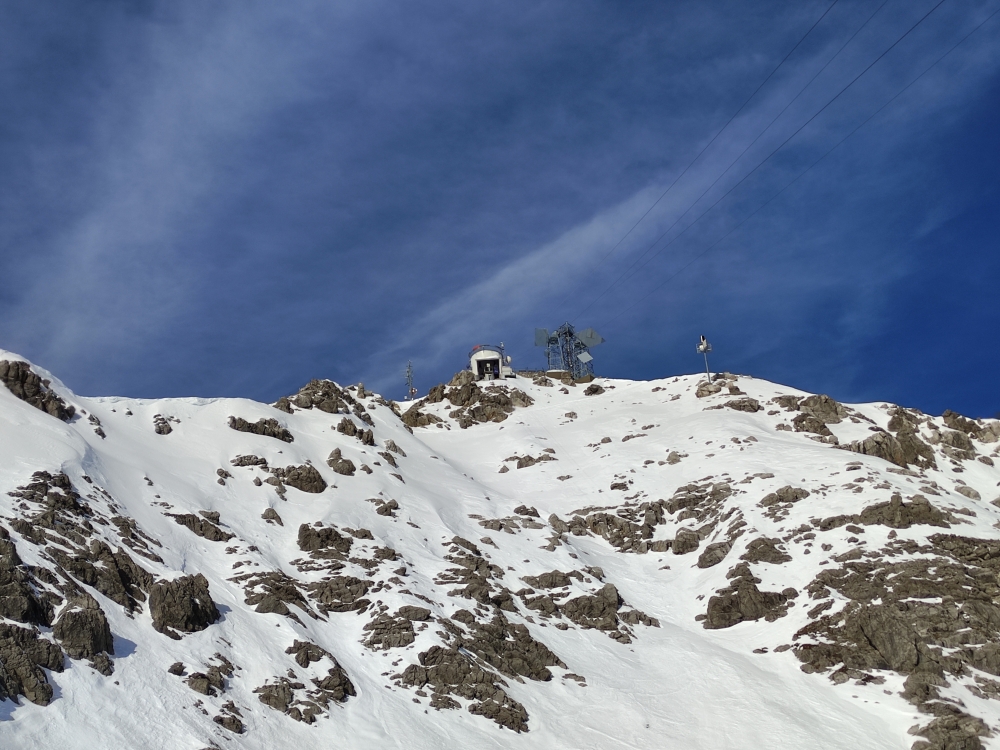 Valluga: Blick zur Bergstation der Gondel