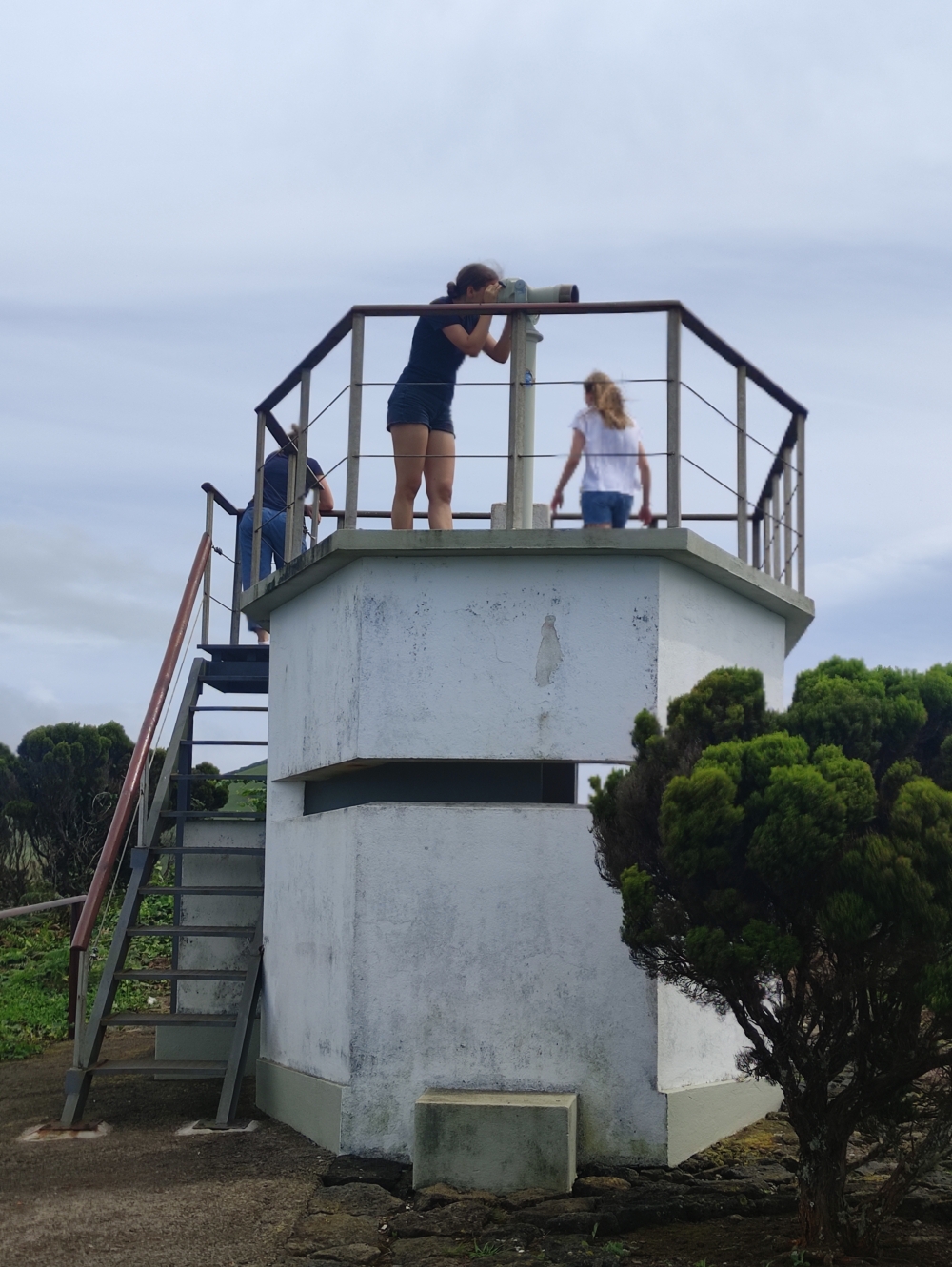 Wanderung Farol da Ponta dos Rosais: Wanderung Farol da Ponta dos Rosais: Aussichtsturm mit Fernglas (gratis) (Vigia da Baleia)