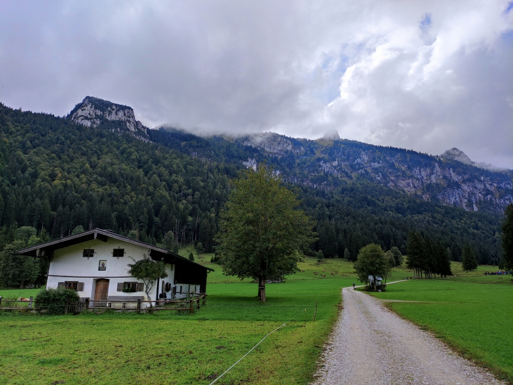 Längentalkopf: Vordere Längentalalm unter dem Längentalkopf