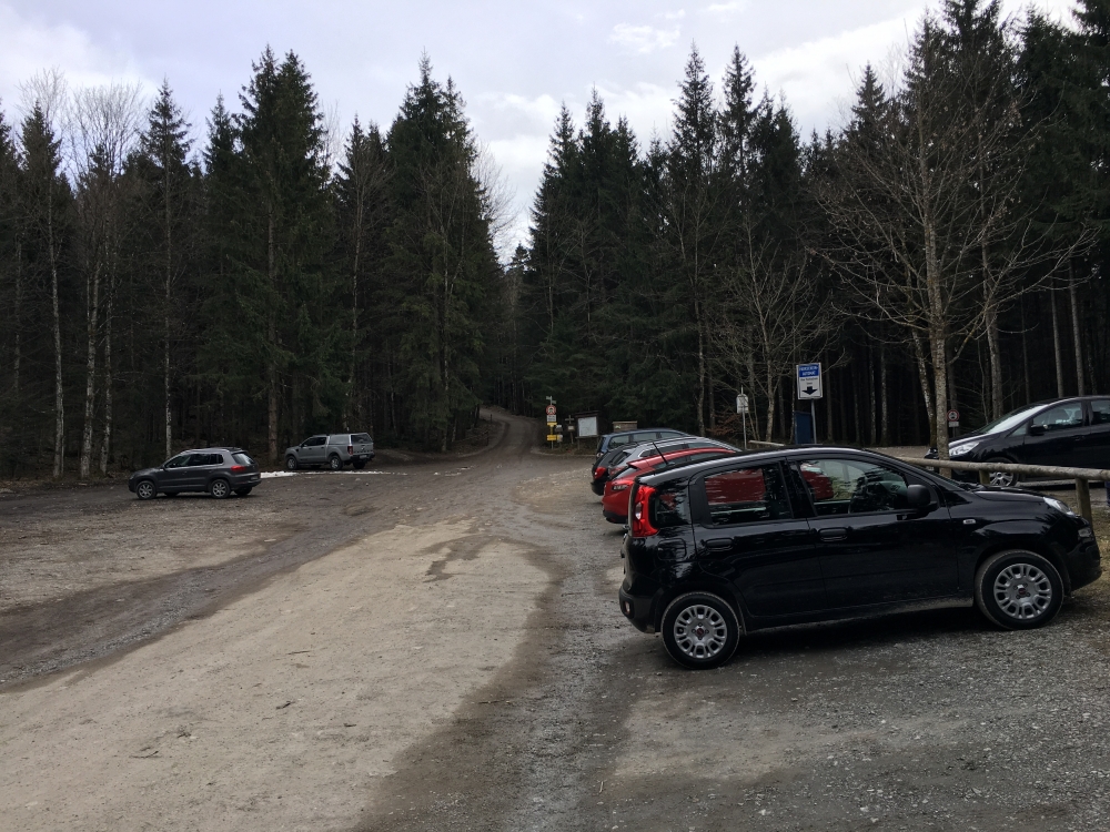 Wanderung Feichteck: Wanderung Feichteck: Der große Wanderparkplatz Gammern