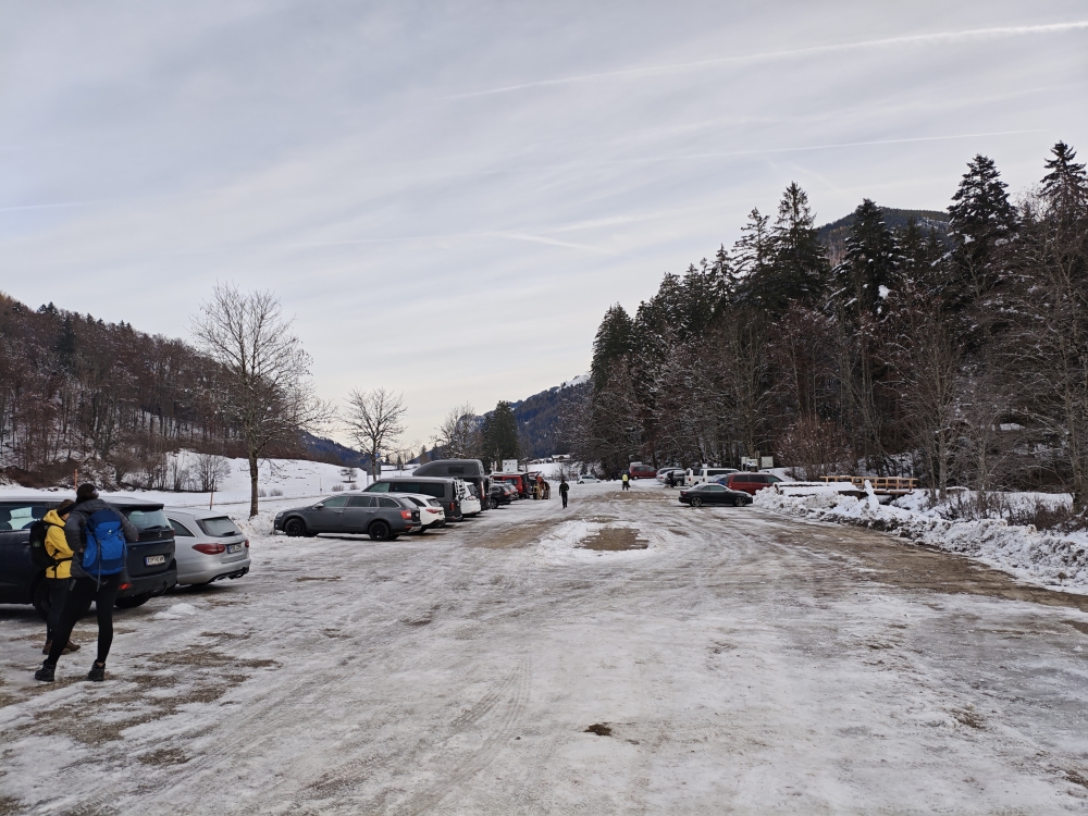 Rodeln Priener Hütte: Rodeln Priener Hütte: Wanderparkplatz