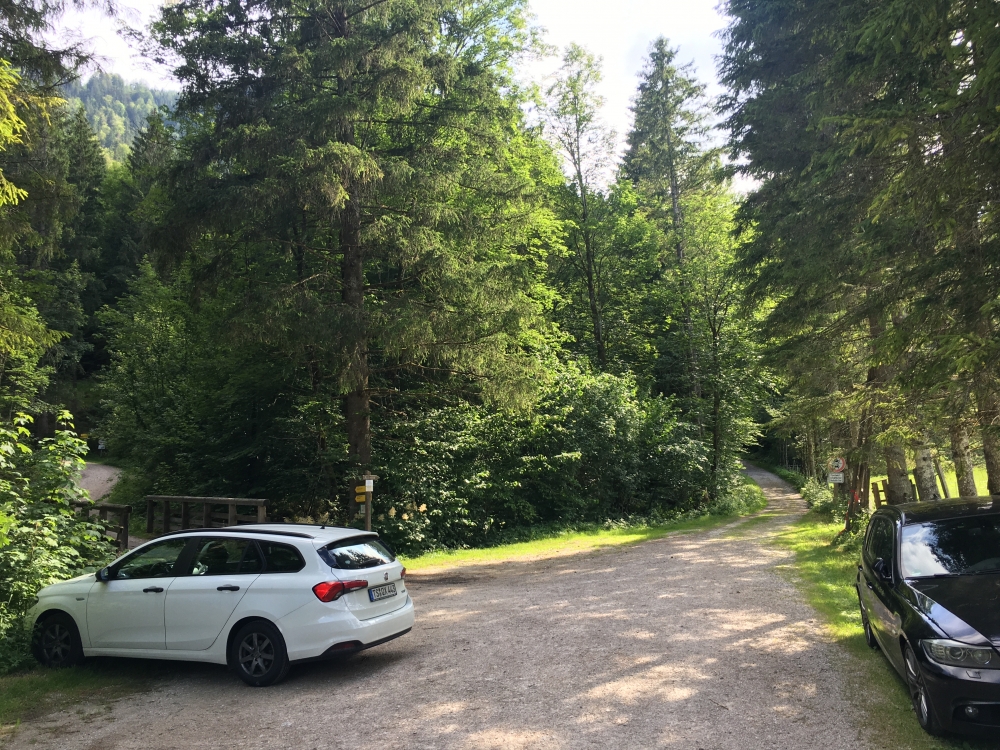Wanderung Aibleck: Wanderung Aibleck: Am Wanderparkplatz