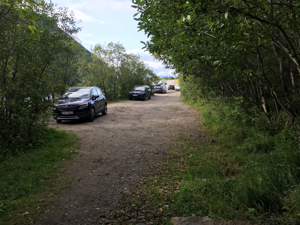 Wanderung Glomtinden: Wanderung Glomtinden: Wanderparkplatz 