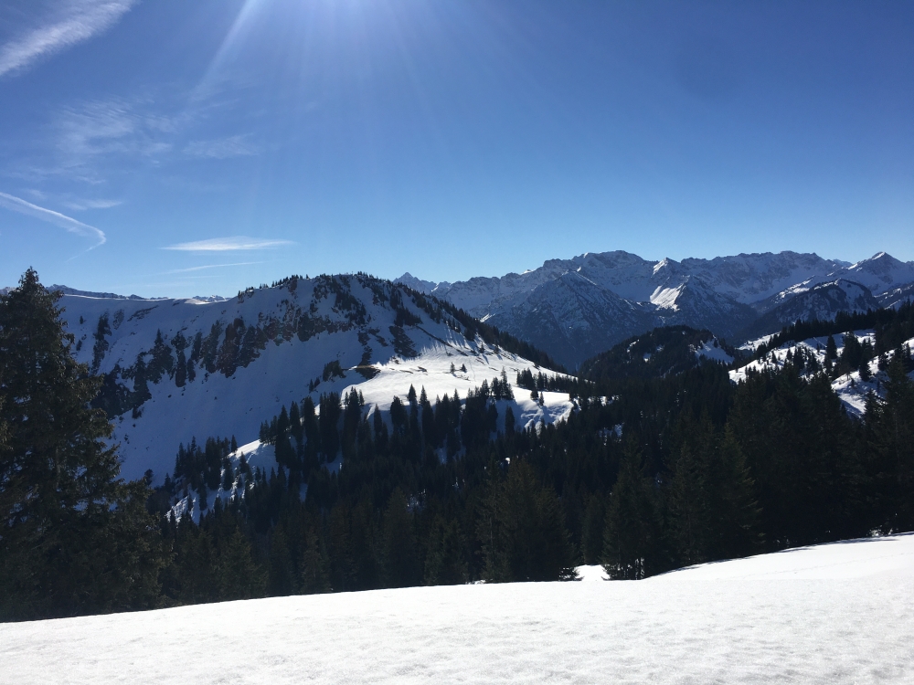 Wanderung Wertacher Hörnle & Spieser: Blick zum Spieser
