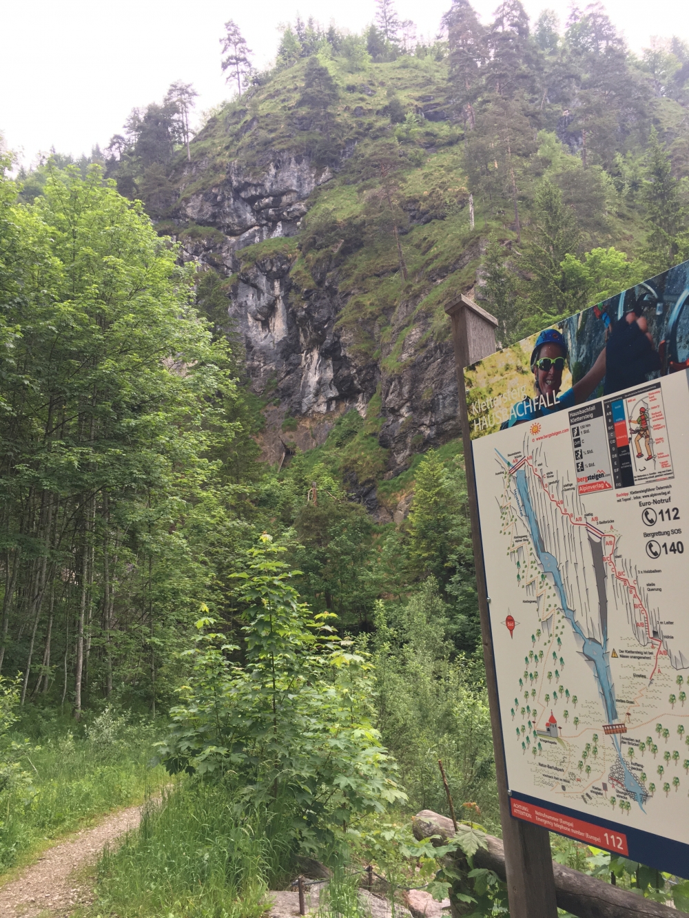 Klettersteig Wetterkreuz: Zustieg zum Hausbachfall-Klettersteig