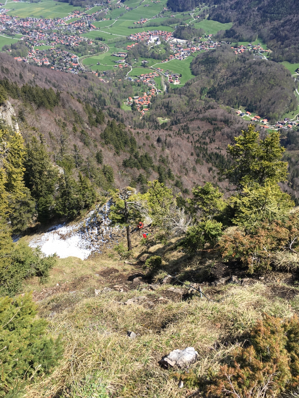 Wanderung Zellerwand: Die letzten steilen, drahtseilgesicherten Meter zum Zellerhorn