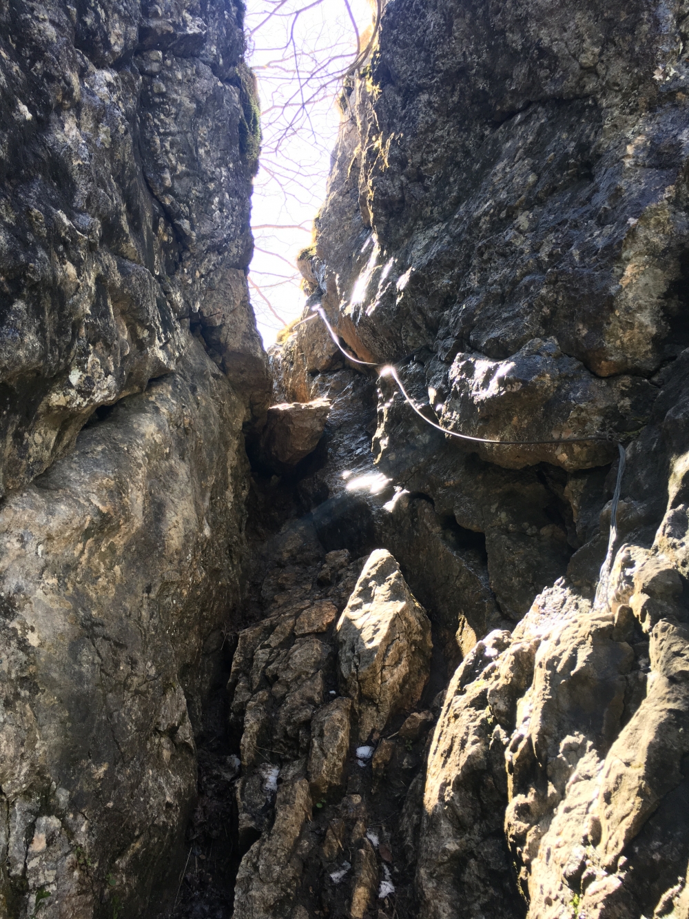 Wanderung Zellerwand: Die Schlüsselstelle