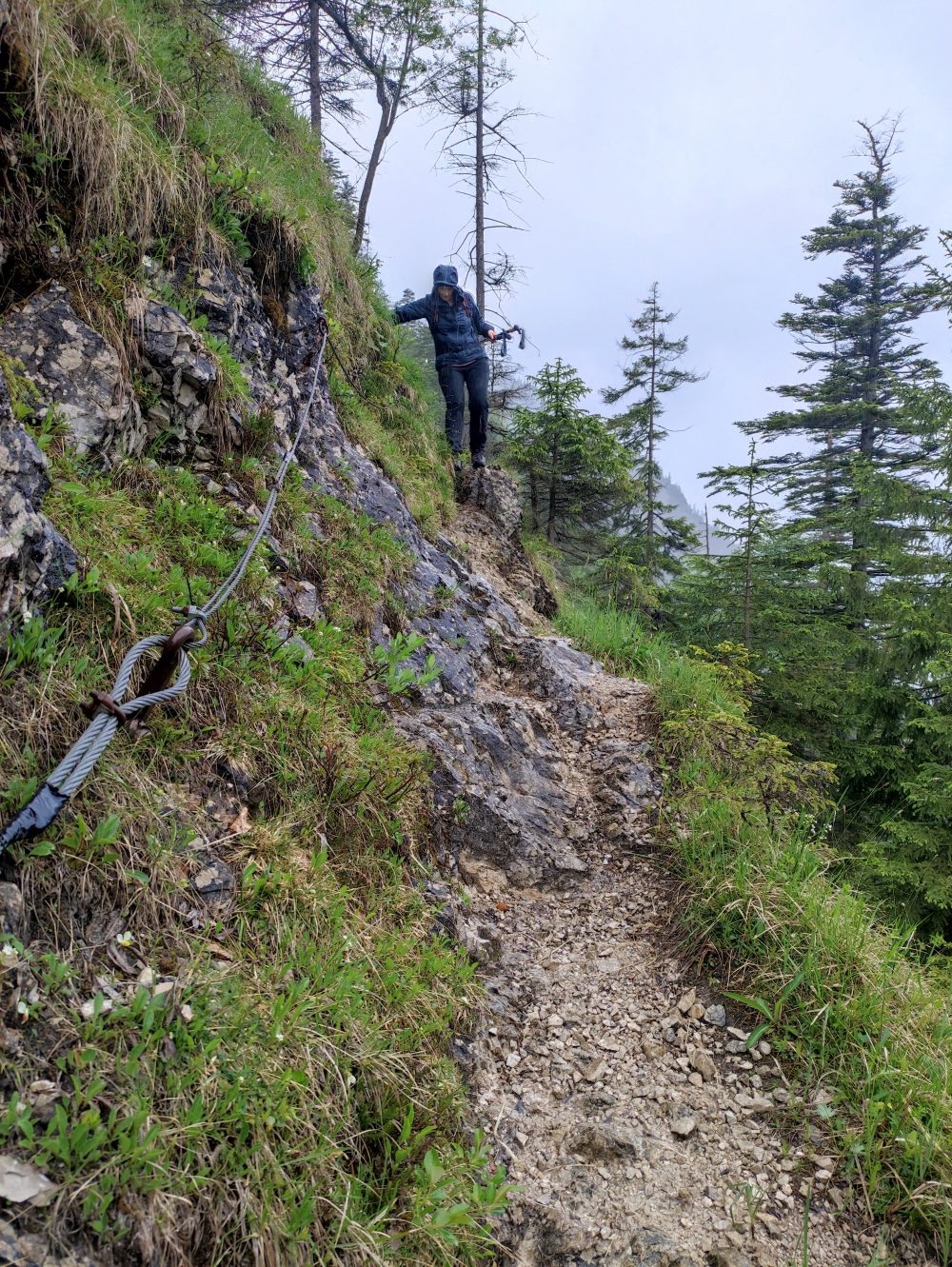 Wanderung Ziegelspitz: Drei Leitern und ein paar Drahtseile helfen