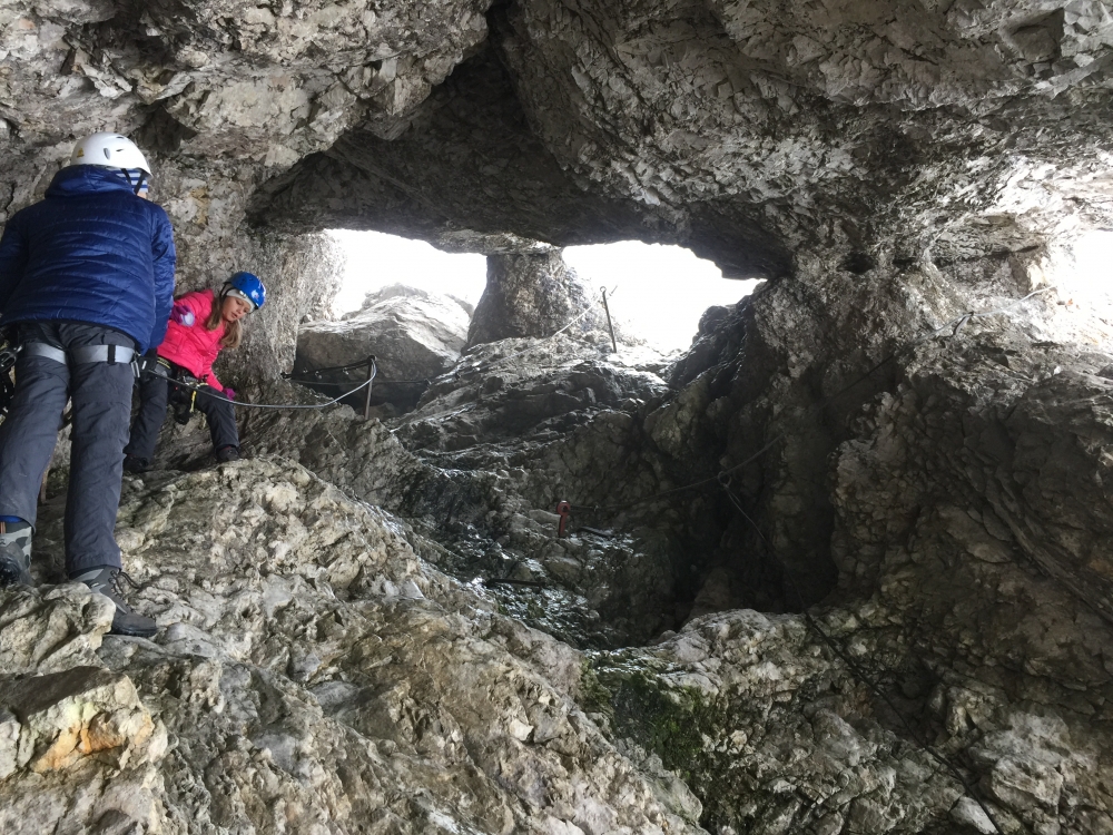 Klettersteig Zugspitze über Wiener Neustädter Hütte: Auf dem Stopselzieher