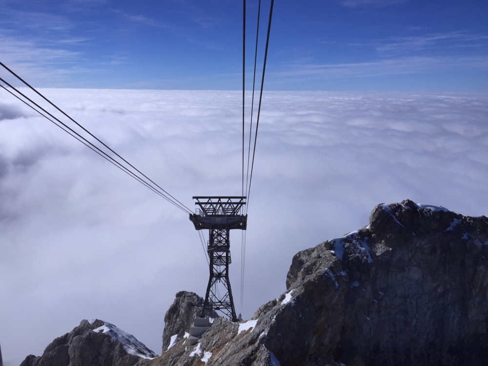 Klettersteig Zugspitze über Wiener Neustädter Hütte: Gemütliche Abfahrt nach dem Aufstieg