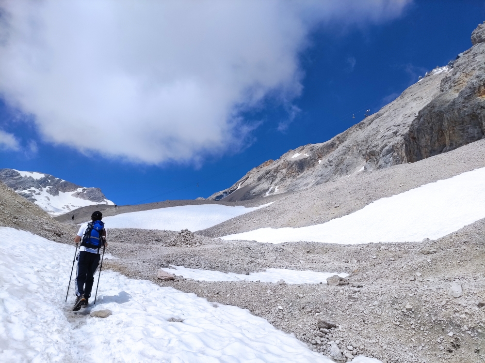 Wanderung Zugspitze über Gatterl: Aufstieg zum Zugspitzplatt