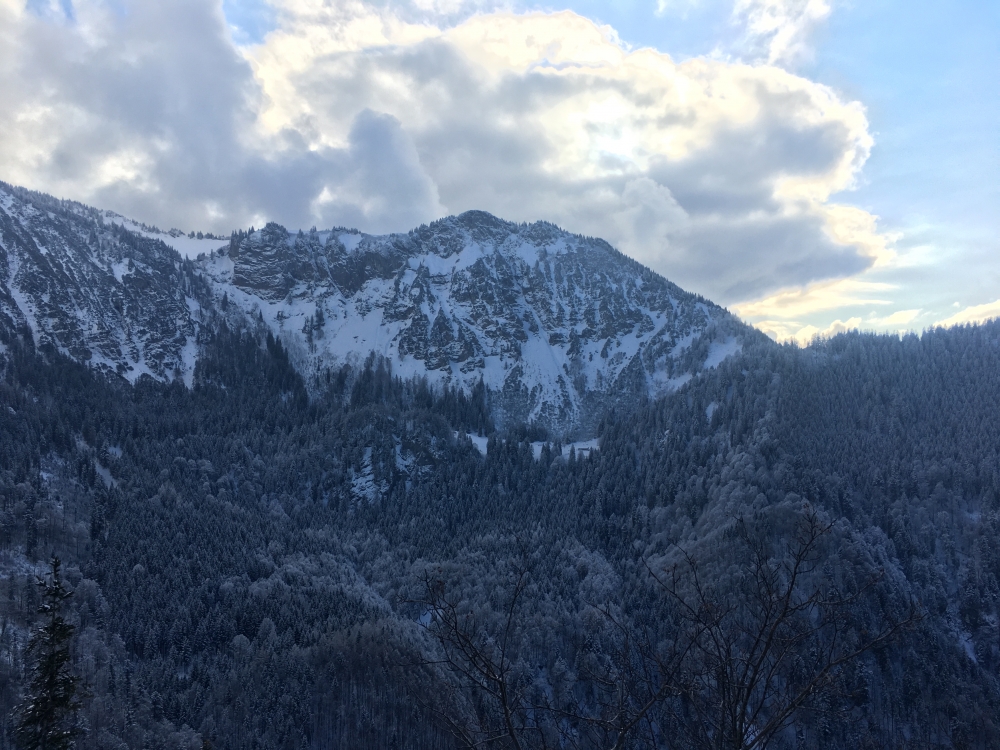 Zwölferspitz -> Hochgern: Zwölferspitz über der Staudacher Alm von der Kobelwand (im Norden) aus gesehen
